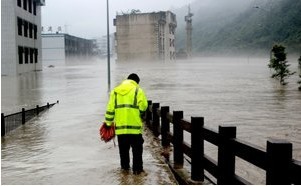 北川縣地震遺址全部被淹 最深水位有7米